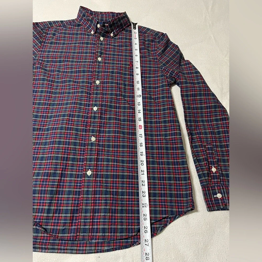 Ralph Lauren‎ Boys Shirt Button Down Extra Large Long Sleeve Plaid - XL (18-20)